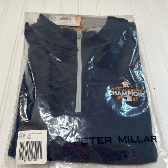 Peter Millar Perth Performance 1/4 Zip Houston Astros World Series 2022 NEW 590 - Picture 1 of 4